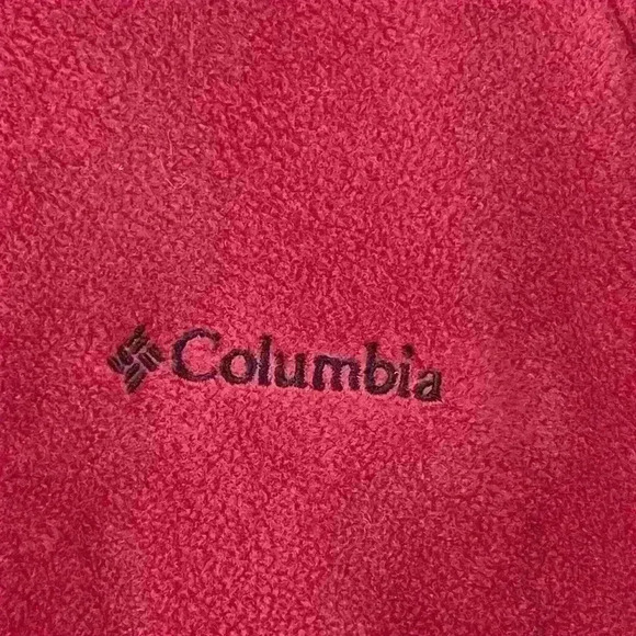 Columbia Full Zip Dark Red Rust Fleece Jacket Women's Large - Picture 7 of 10